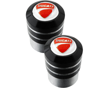 3 Ducati black valve caps