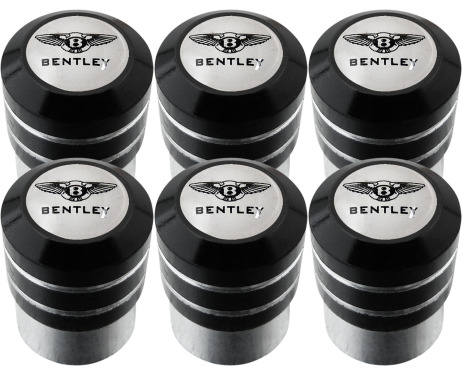 6 Bentley black valve caps