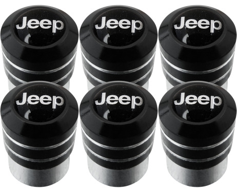 6 Jeep black black valve caps