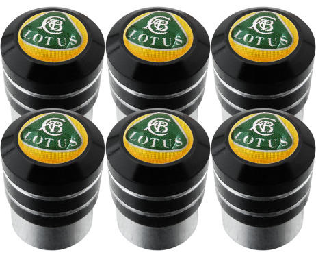 6 Lotus black valve caps