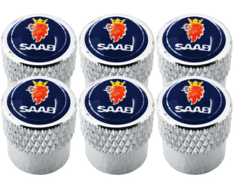 6 Saab striated valve caps