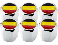6 Ventilkappen Belgien Flagge Belgisch Hexa