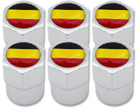 6 Ventilkappen Belgien Flagge Belgisch Plastik