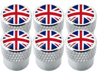 6 Ventilkappen England Vereinigtes Königreich Englisch British Union Jack gestreift