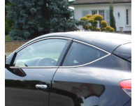 Baguette chromée de contour des vitres latérales compatible Renault Mégane III coupé 0812III phase