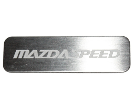 Chapita Mazda Mazdaspeed en acero logotipochapasigla