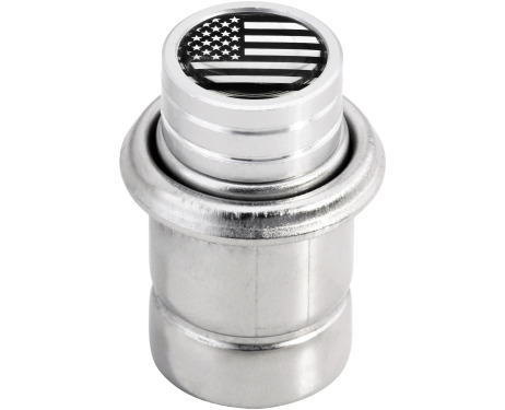 Cigarette lighter American flag USA United States short chrome