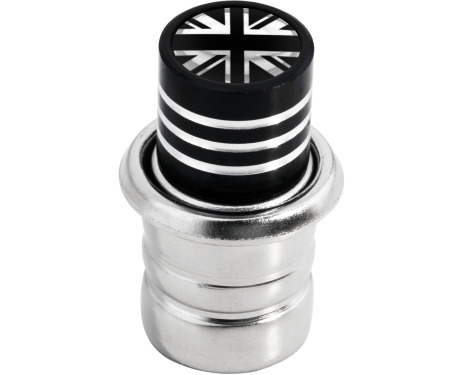 Cigarette lighter British flag Great Britain UK black  chrome