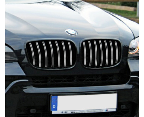 Double baguette de calandre chromée compatible BMW X5