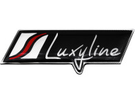 Plaquita Luxyline en aluminio logotipochapasigla